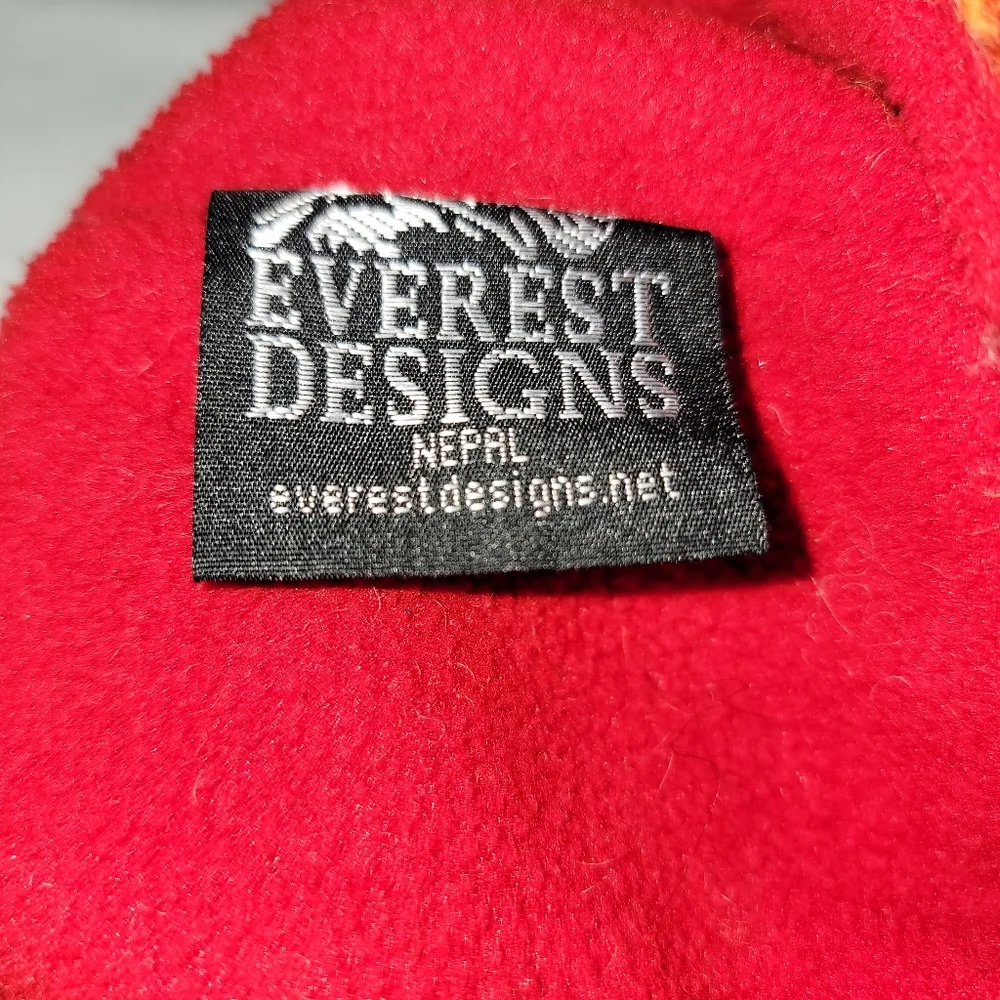 Everest Designs Hand Knit Fair Trade Napal Wool Hat Fleece Lined Kids Earflap